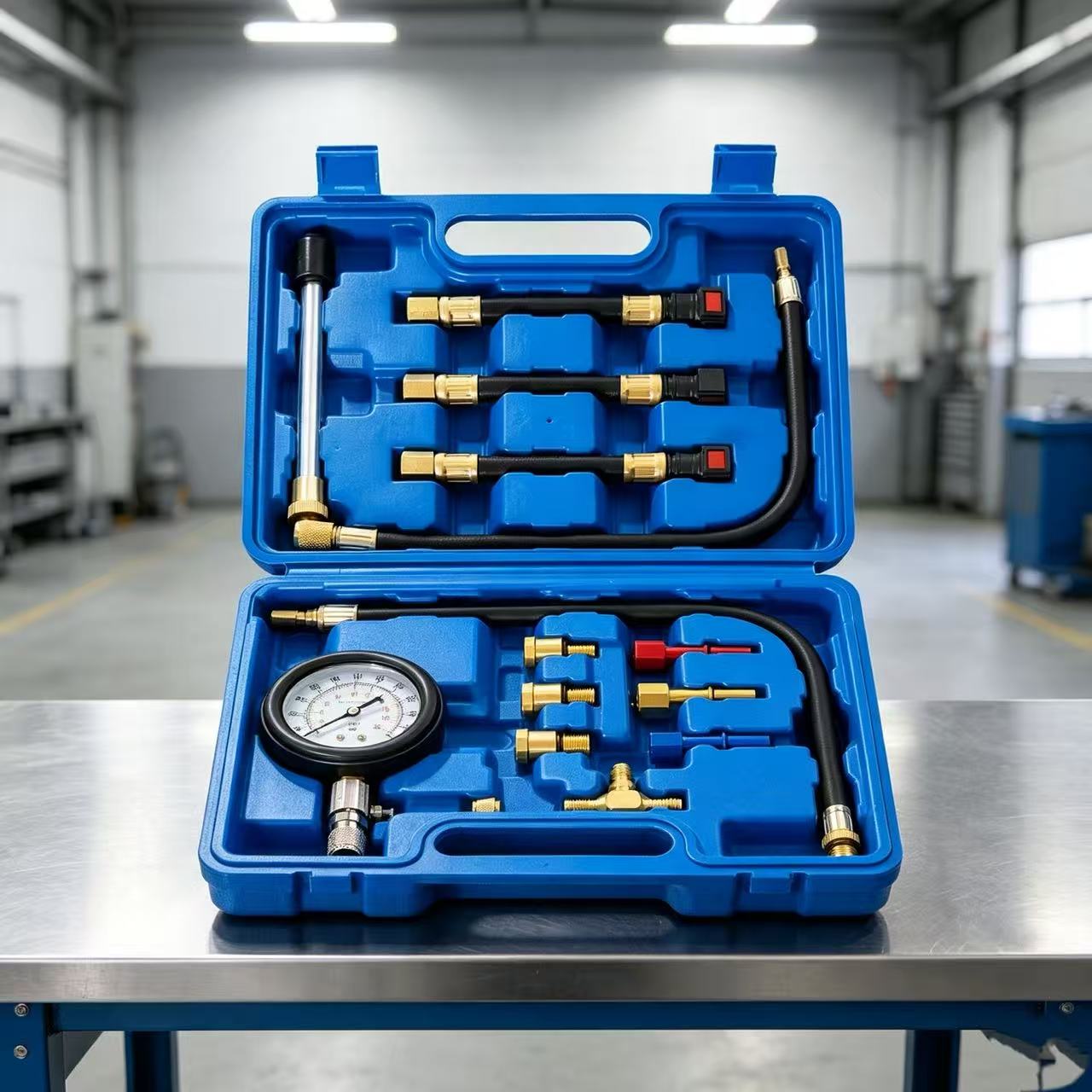 Fuel Pressure Test Gauge Kit Automotive - Yakıt Basınç Göstergesi Test Cihazı Kiti
