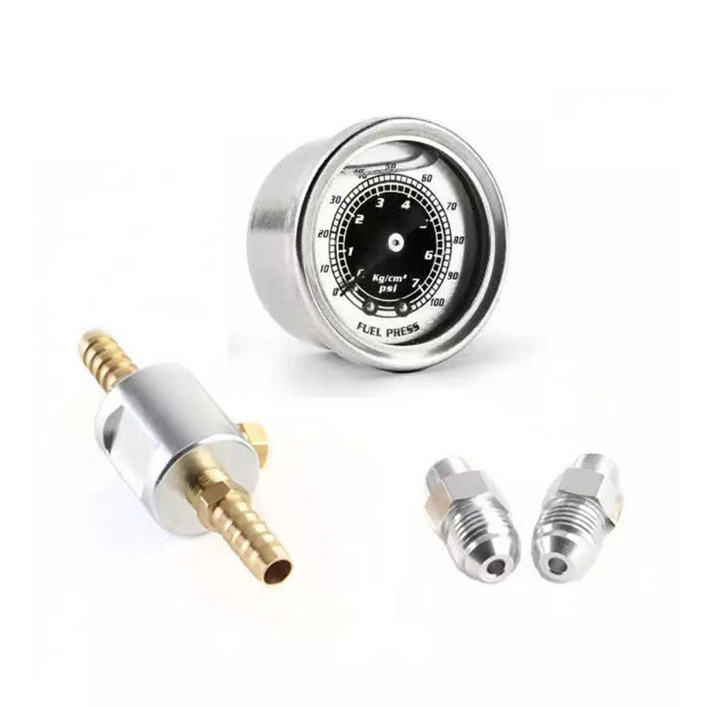 Fuel Pressure Test Gauge Kit Automotive - Evrensel Yakıt Basıncı Ölçer Seti, 0-160