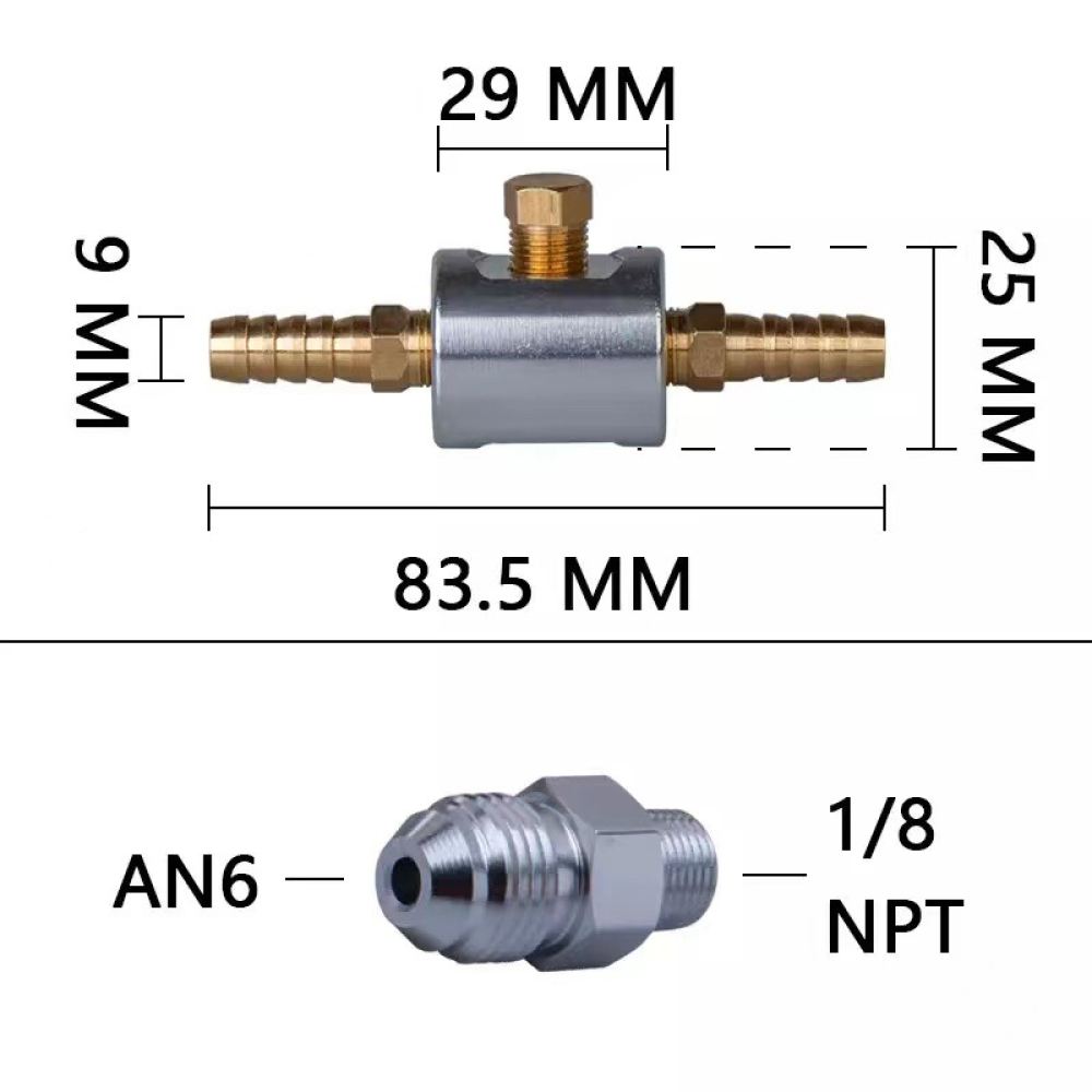 Fuel Pressure Test Gauge Kit Automotive - Alüminyum Mekanik Yakıt Basınç Göstergesi 0-160