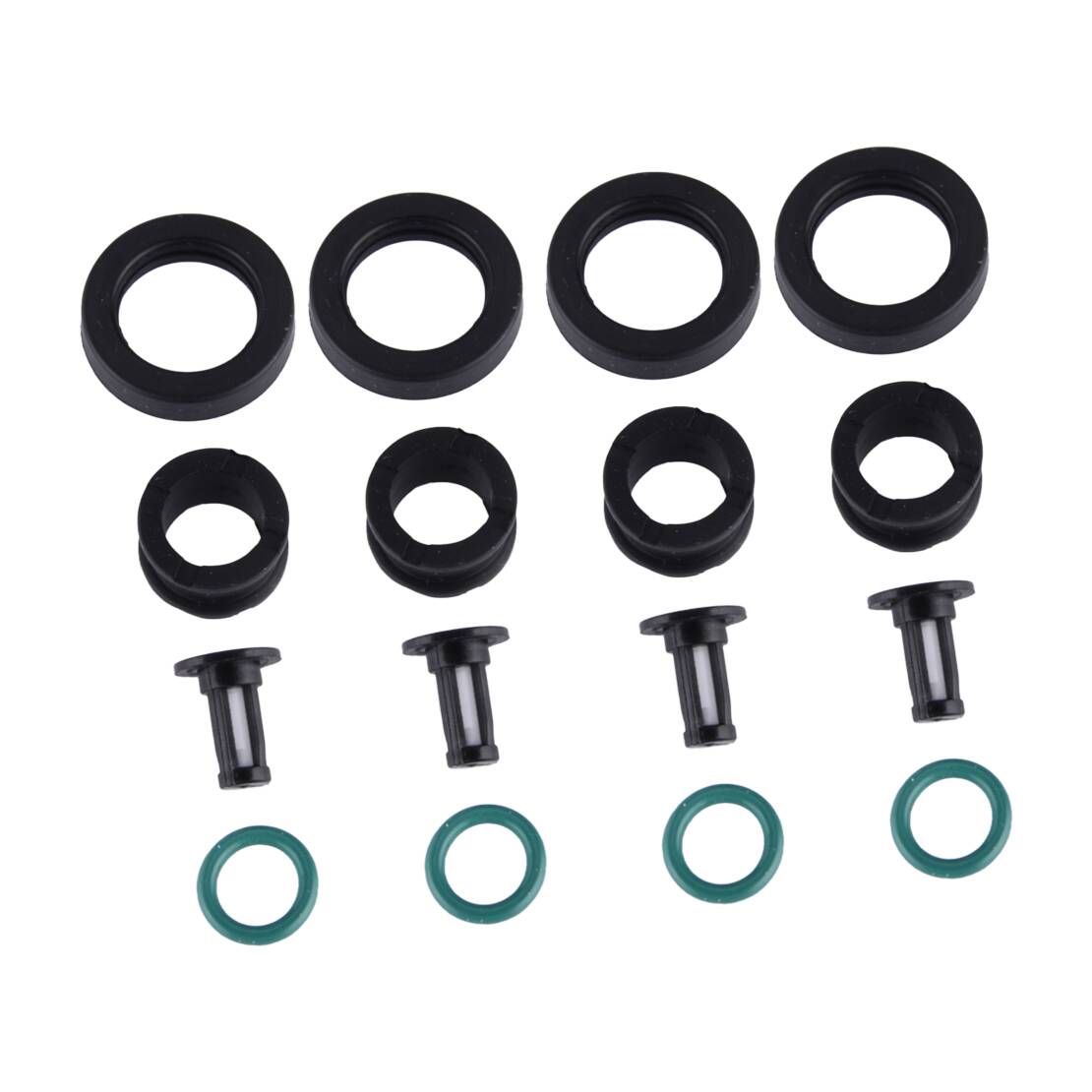 Fuel Injector Seal O-Ring Micro Filter Kit - 4 takım yakıt enjektörü O halkaları
