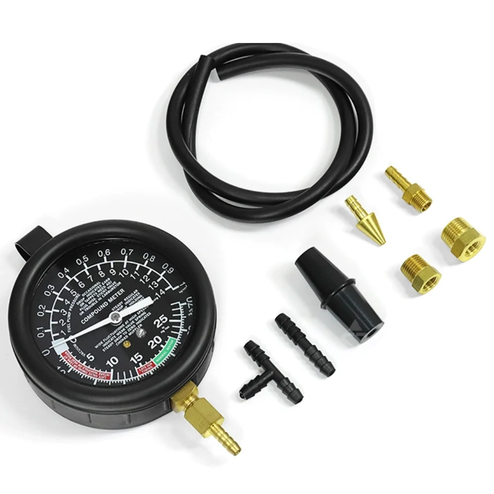 Fuel Pump Pressure Vacuum Tester Gauge - 9 Parçalık Set: Araç Yakıt Pompası