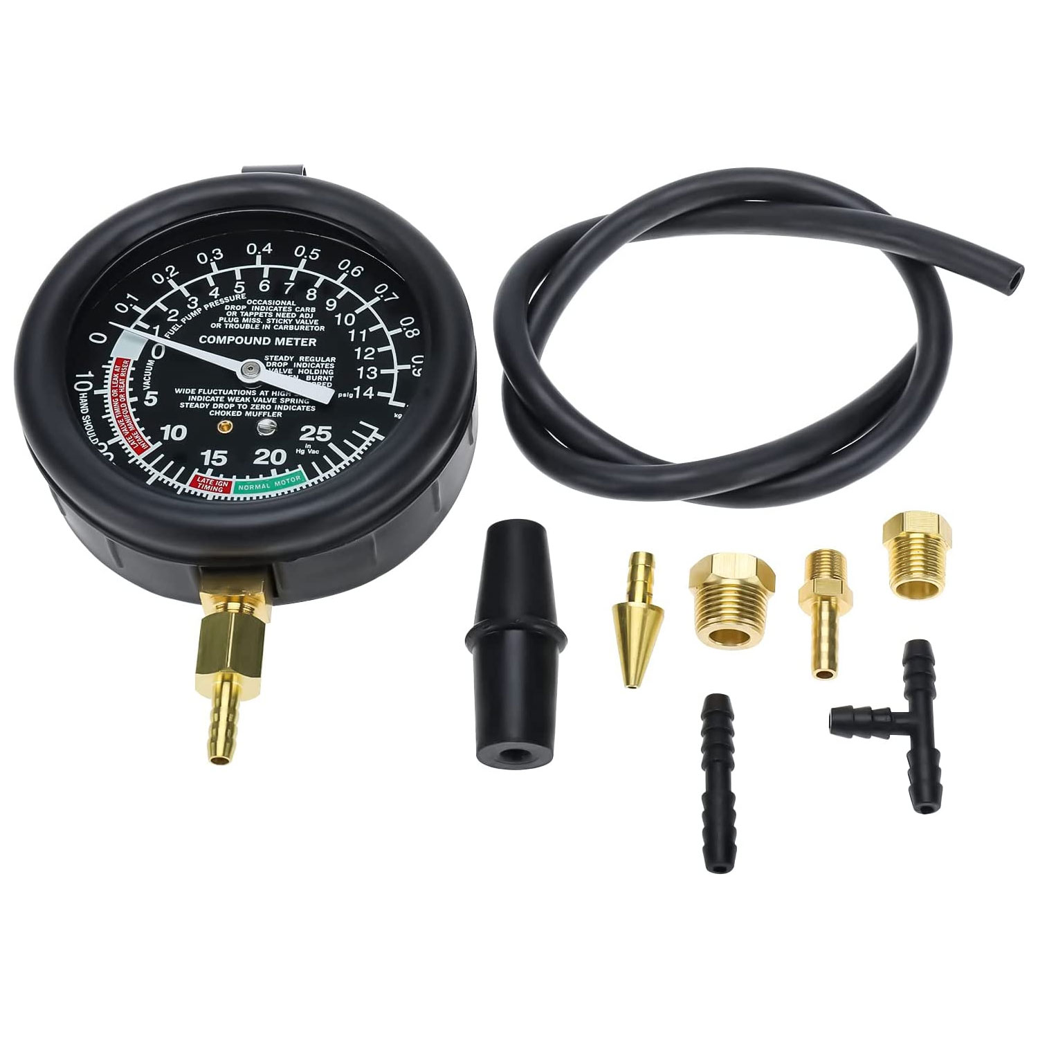 Fuel Pump Pressure Vacuum Tester Gauge - Otomatik Motor Vakum Basınç Test Cihazı