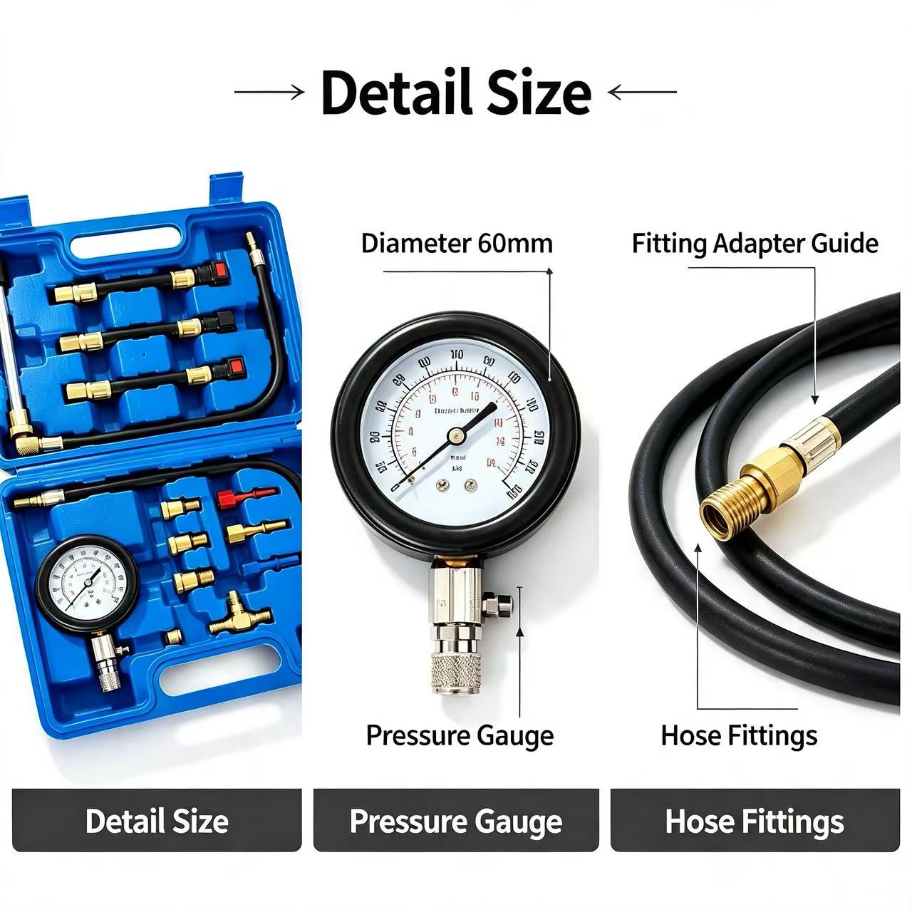 Yakıt Basınç Göstergesi Test C - Fuel Pressure Test Gauge Kit Automotive incelemesi ve fiyatı