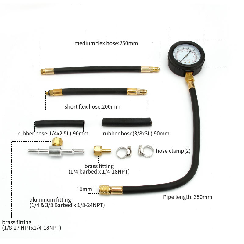 9 Parça Otomotiv Yakıt Basınç  - Fuel Pressure Test Gauge Kit Automotive incelemesi ve fiyatı