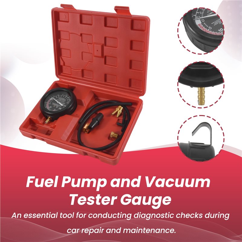 AT05-Araç Vakum ve Yakıt Pompa - Fuel Pump Pressure Vacuum Tester Gauge incelemesi ve fiyatı