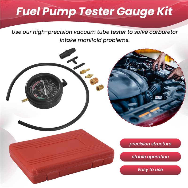 B03C-Araba Vakum ve Yakıt Pomp - Fuel Pump Pressure Vacuum Tester Gauge incelemesi ve fiyatı
