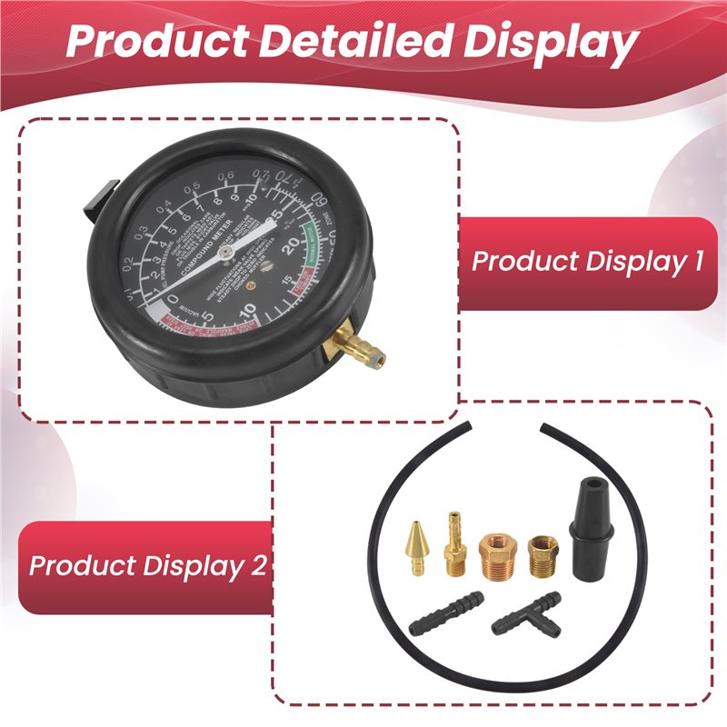 ABVJ-Araç Vakum ve Yakıt Pompa - Fuel Pump Pressure Vacuum Tester Gauge incelemesi ve fiyatı